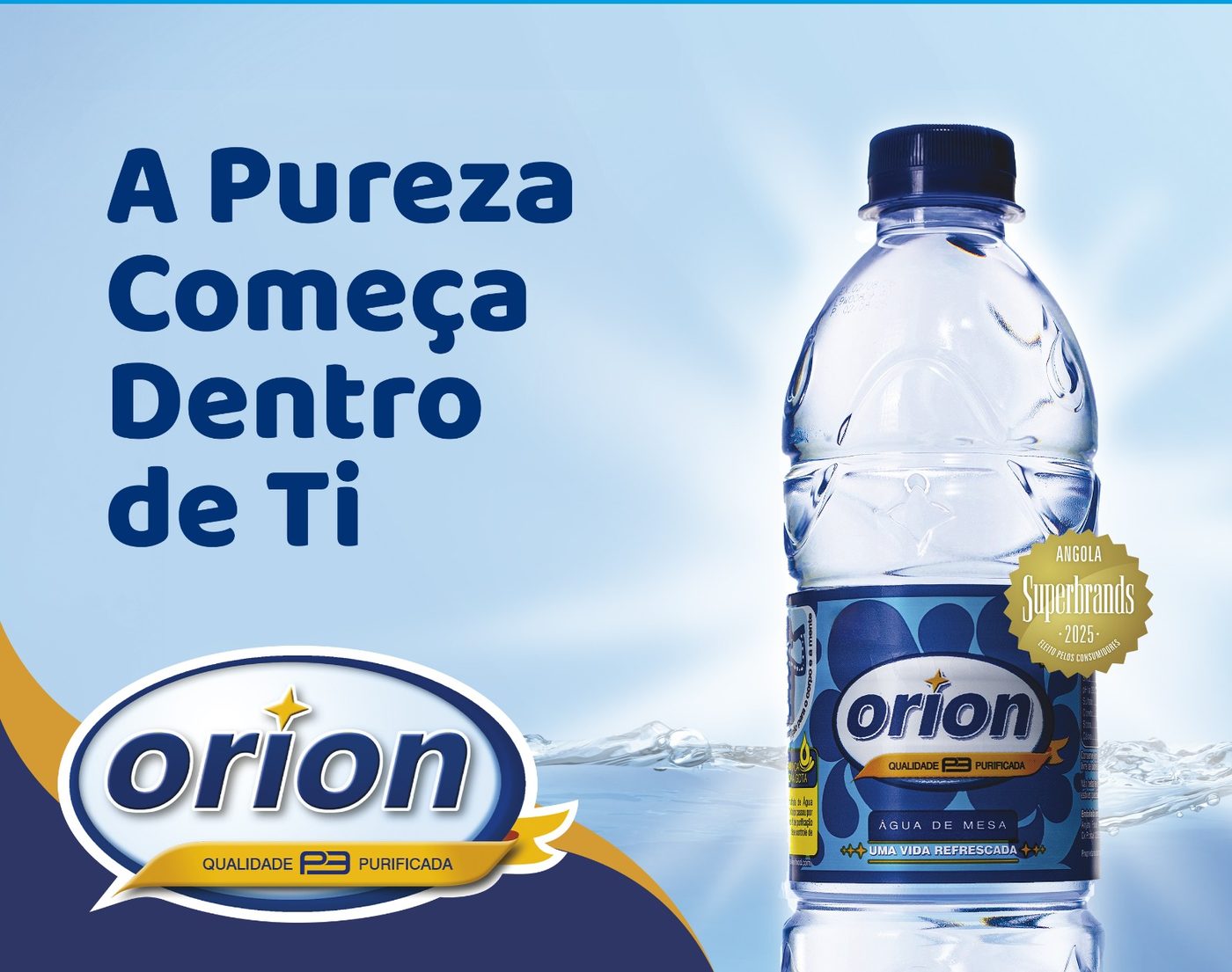 Orion Água de Mesa — A pureza começa dentro de ti