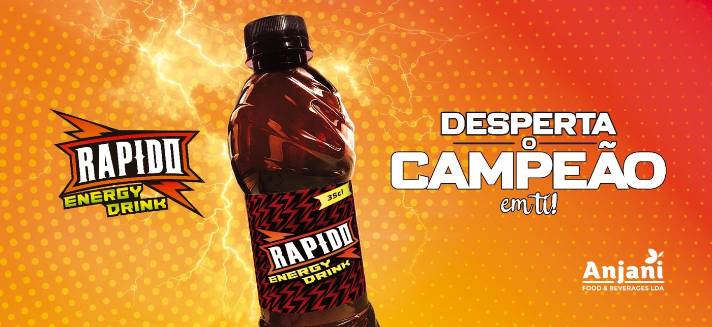 Rápido Energy Drink — Desperta o campeão em ti